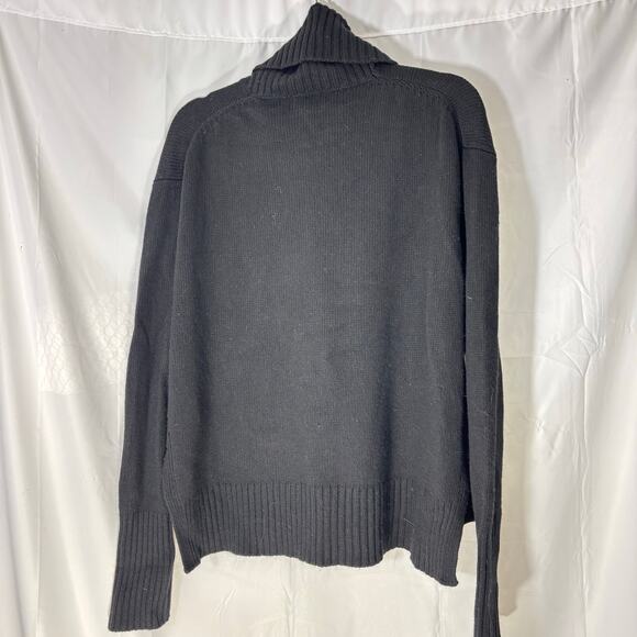 Anthropologie Blair Wool Blend Turtleneck Sweater Black XS - Picture 3 of 5